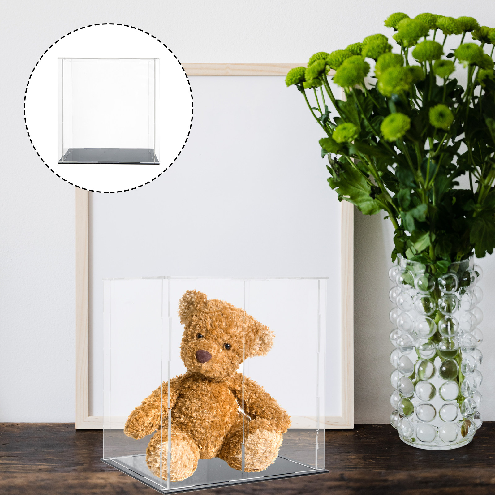 Display Case Acrylic - กล่องโชว์อะคริลิกแบบแข็งแรงทนทาน โปร่งใส ทนทานต่อรอยขีดข่วน สำหรับจัดเก็บและแสดงคอลเลกชันบาสเกตบอล จัดระเบียบโต๊ะทำงานและบ้าน