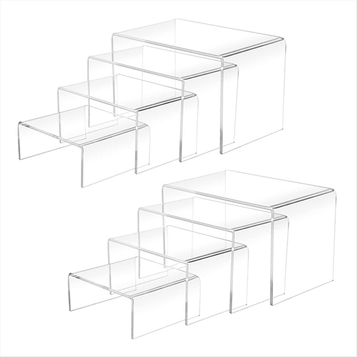 แท่นอะคริลิคใสขนาดเล็ก 8 ชิ้น  - Display Risers Set บทวิจารณ์และราคา