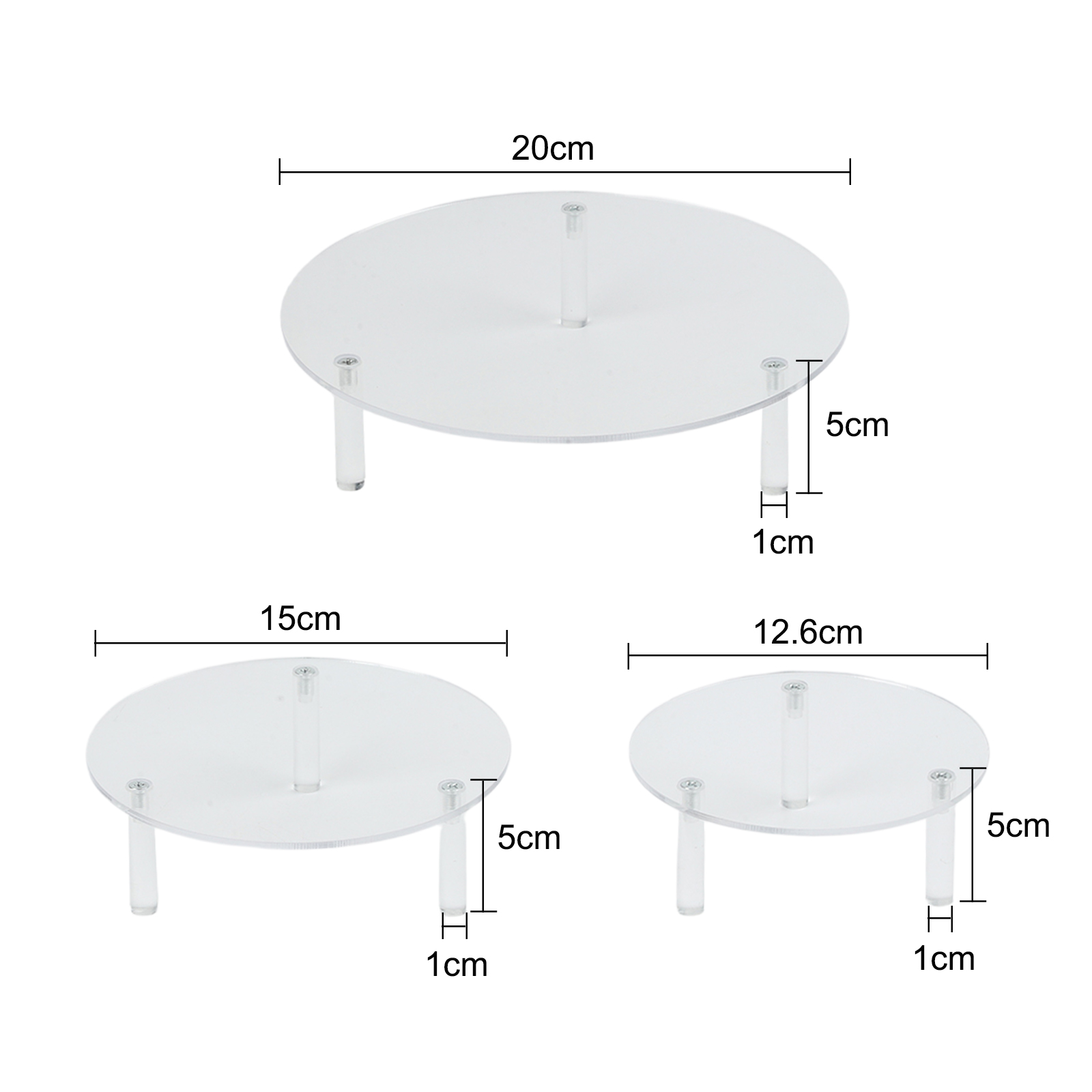 ชุดแท่นโชว์อะคริลิกใสทรงกลม 3  - Display Risers Set บทวิจารณ์และราคา