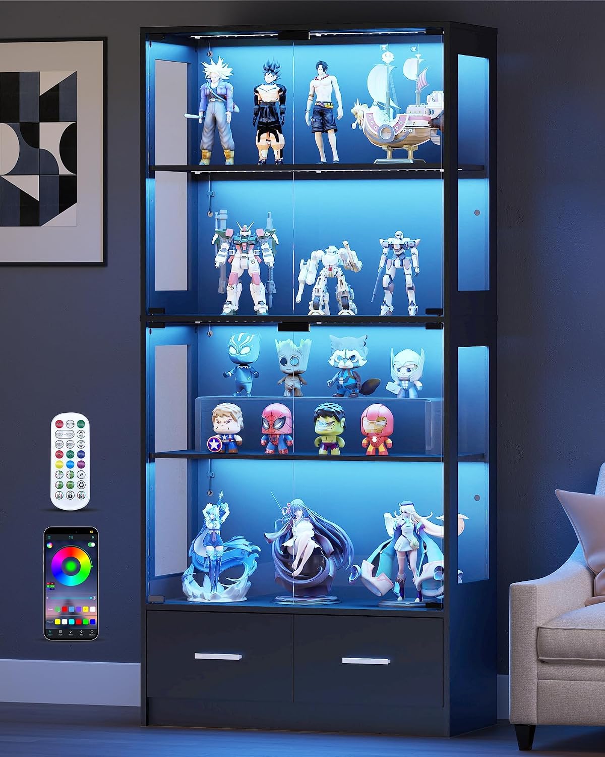ตู้โชว์ขนาด 67 นิ้ว ประตูกระจก - Pop Display Shelf บทวิจารณ์และราคา