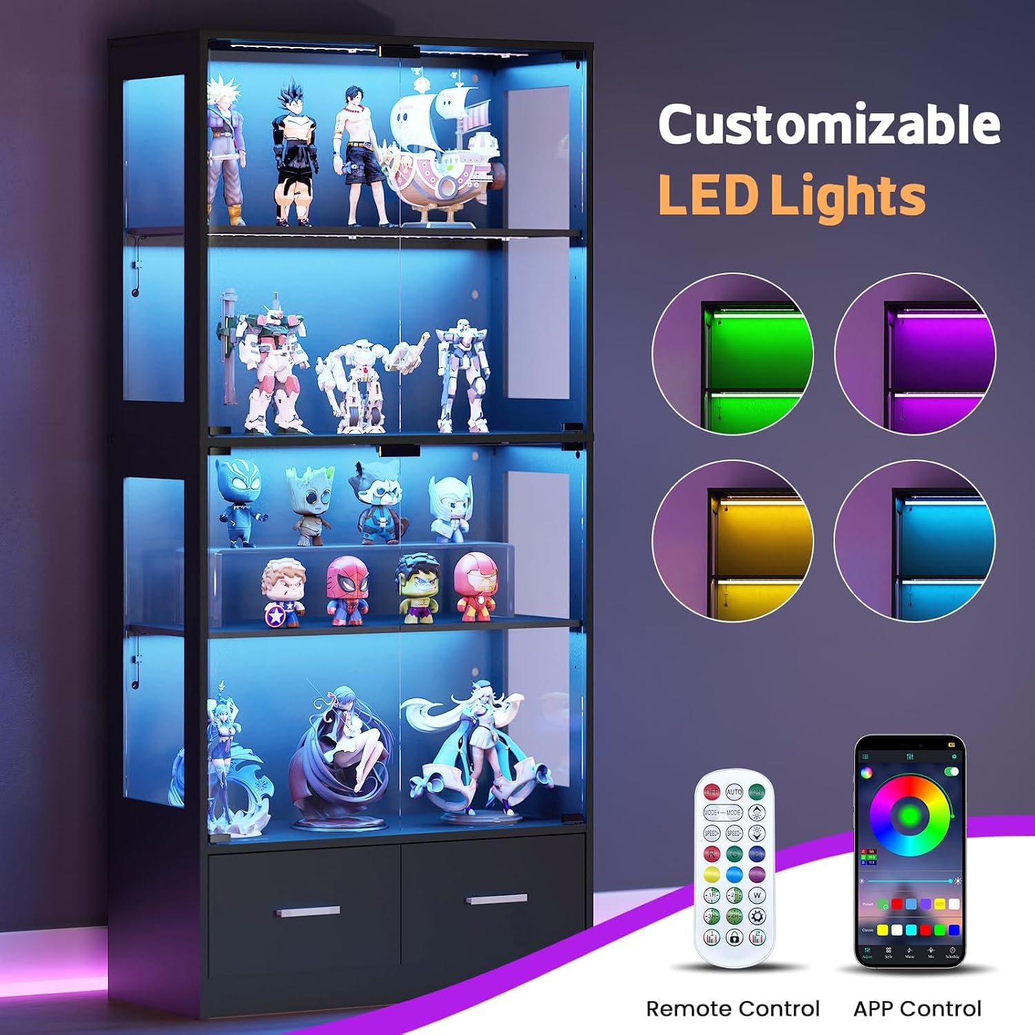ตู้โชว์ขนาด 67 นิ้ว ประตูกระจก - Pop Display Shelf บทวิจารณ์และราคา